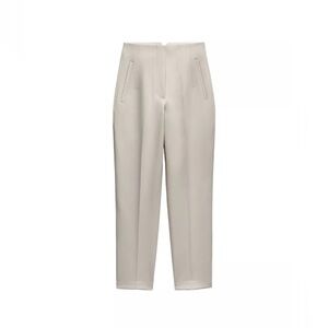 Zara Cream High-Waisted Trousers